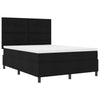 Box spring seng med madras Sort 160 x 200 cm Stof