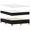 Box spring seng med madras Sort 160 x 200 cm Stof