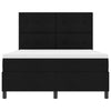 Box spring seng med madras Sort 160 x 200 cm Stof