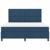 Box spring seng med madras med hovedgærde Blå 180 x 200 cm Stof