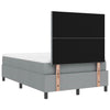 Box spring seng med madras Lysegrå 120 x 190 cm Stof