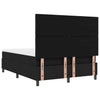Box spring seng med madras Sort 140 x 200 cm Stof