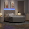 Box spring seng med madras Gråbrun 140 x 200 cm Stof