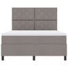 Box spring seng med madras Gråbrun 140 x 200 cm Stof