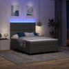 Box spring seng med madras Mørkegrå 160 x 200 cm Stof