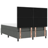 Box spring seng med madras Mørkegrå 160 x 200 cm Stof