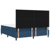 Box spring seng med madras med hovedgærde Blå 180 x 200 cm Stof