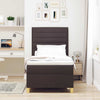 Box spring seng med madras Mørkebrun 90 x 190 cm Stof