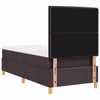Box spring seng med madras Mørkebrun 90 x 190 cm Stof