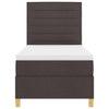 Box spring seng med madras Mørkebrun 90 x 190 cm Stof