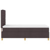Box spring seng med madras Mørkebrun 90 x 190 cm Stof