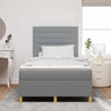 Box spring seng med madras Lysegrå 120 x 190 cm Stof