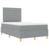 Box spring seng med madras Lysegrå 120 x 190 cm Stof