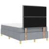 Box spring seng med madras Lysegrå 120 x 190 cm Stof