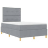 Box spring seng med madras Lysegrå 120 x 190 cm Stof
