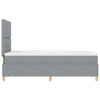 Box spring seng med madras Lysegrå 120 x 190 cm Stof