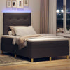Box spring seng med madras Mørk Brun 120 x 190 cm Stof