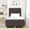 Box spring seng med madras Mørk Brun 120 x 190 cm Stof