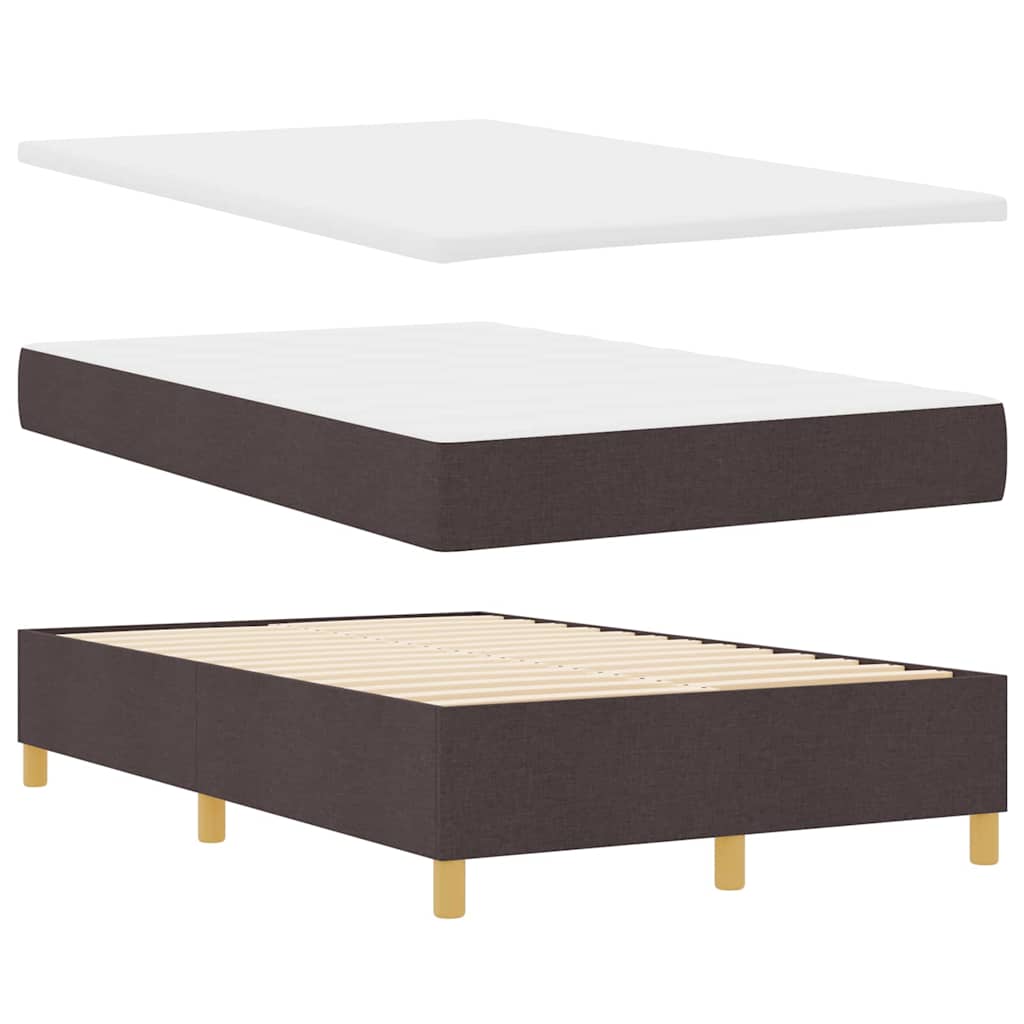 Box spring seng med madras Mørk Brun 120 x 190 cm Stof
