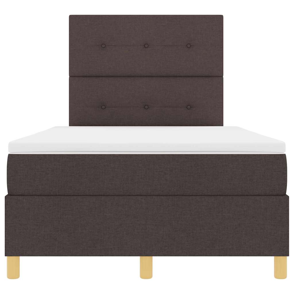 Box spring seng med madras Mørk Brun 120 x 190 cm Stof
