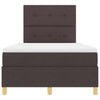 Box spring seng med madras Mørk Brun 120 x 190 cm Stof