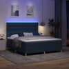 Box spring seng med madras med hovedgærde Blå 180 x 200 cm Stof