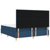 Box spring seng med madras med hovedgærde Blå 180 x 200 cm Stof
