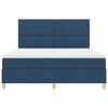Box spring seng med madras med hovedgærde Blå 180 x 200 cm Stof