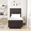Box spring seng med madras Mørkebrun 90 x 190 cm Stof
