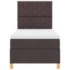 Box spring seng med madras Mørkebrun 90 x 190 cm Stof