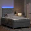 Box spring seng med madras Lysegrå 120 x 190 cm Stof