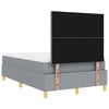 Box spring seng med madras Lysegrå 120 x 190 cm Stof