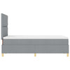 Box spring seng med madras Lysegrå 120 x 190 cm Stof