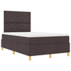 Box spring seng med madras Mørkebrun 120 x 190 cm Stof