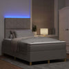 Box spring seng med madras Gråbrun 120 x 190 cm Stof