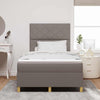 Box spring seng med madras Gråbrun 120 x 190 cm Stof