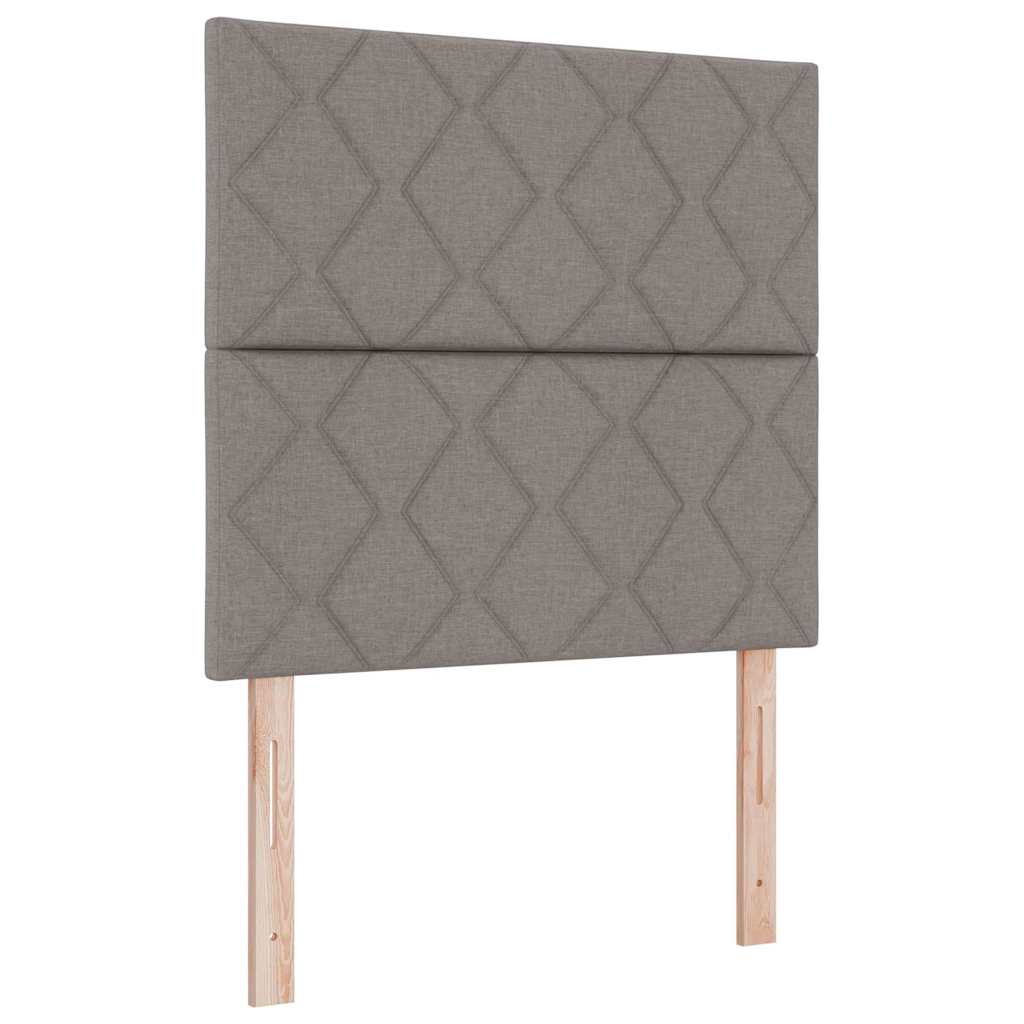 Box spring seng med madras Gråbrun 120 x 190 cm Stof