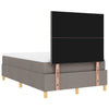 Box spring seng med madras Gråbrun 120 x 190 cm Stof