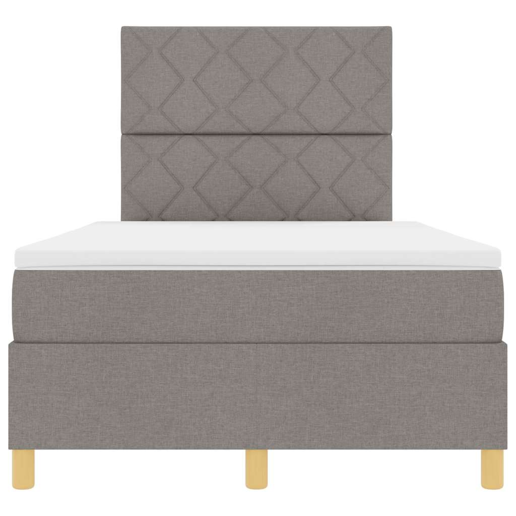 Box spring seng med madras Gråbrun 120 x 190 cm Stof