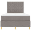 Box spring seng med madras Gråbrun 120 x 190 cm Stof