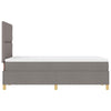 Box spring seng med madras Gråbrun 120 x 190 cm Stof