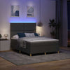 Box spring seng med madras Mørkegrå 160 x 200 cm Stof