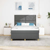 Box spring seng med madras Mørkegrå 160 x 200 cm Stof