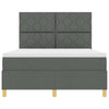 Box spring seng med madras Mørkegrå 160 x 200 cm Stof