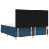Box spring seng med madras med hovedgærde Blå 180 x 200 cm Stof