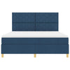 Box spring seng med madras med hovedgærde Blå 180 x 200 cm Stof