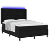 Box spring seng med madras Sort 160 x 200 cm Stof