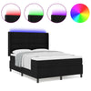 Box spring seng med madras Sort 160 x 200 cm Stof