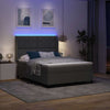 Box spring seng med madras Mørkegrå 140 x 200 cm Stof