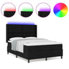 Box spring seng med madras Sort 140 x 200 cm Stof